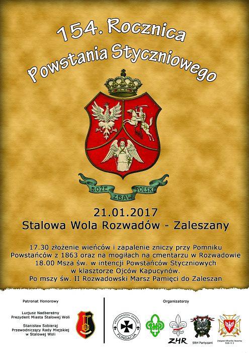 154. Rocznica Powstania Styczniowego w Stalowej Woli Rozwadowie